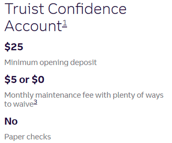 Cuenta Confidence de Truist Bank