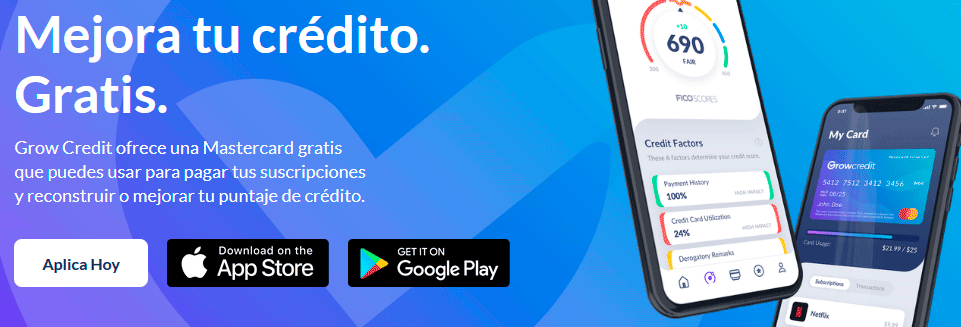Tarjeta Grow Credit para mejorar tu puntaje