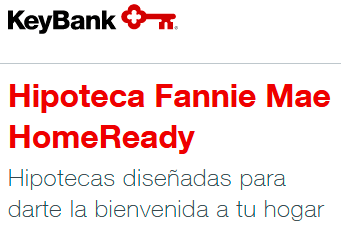Hipoteca Fannie Mae HomeReady de KeyBank