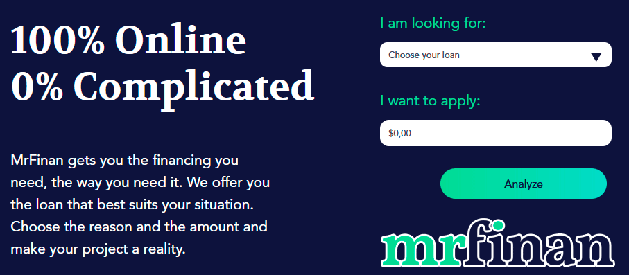 Fast online loans with MrFinan
