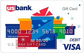 U.S. Bank prepaid Visa Gift card