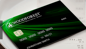 Debit card from Woodforest National Bank